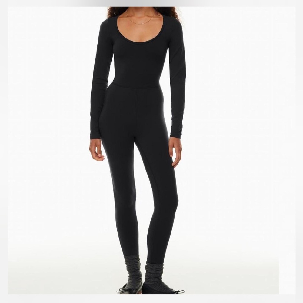 Aritzia Wilfred Free Long Sleeve Navy Jumpsuit